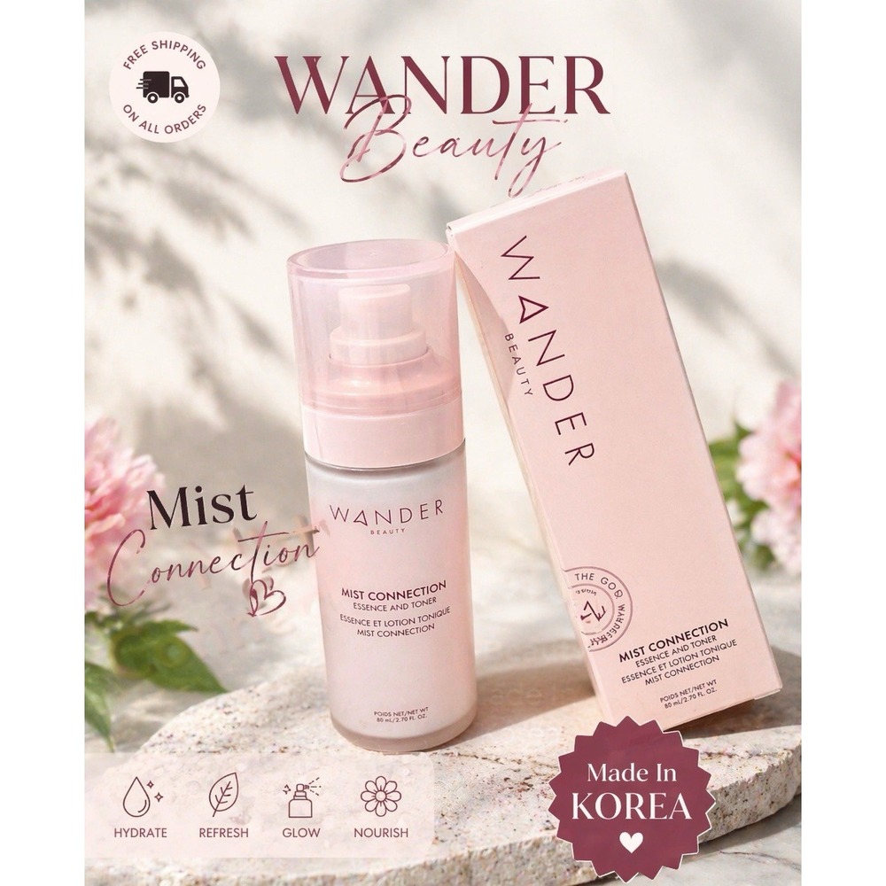 Wander Beauty Mist Connection Essence and Toner 80ml 2.70 fl oz Made in Korea
